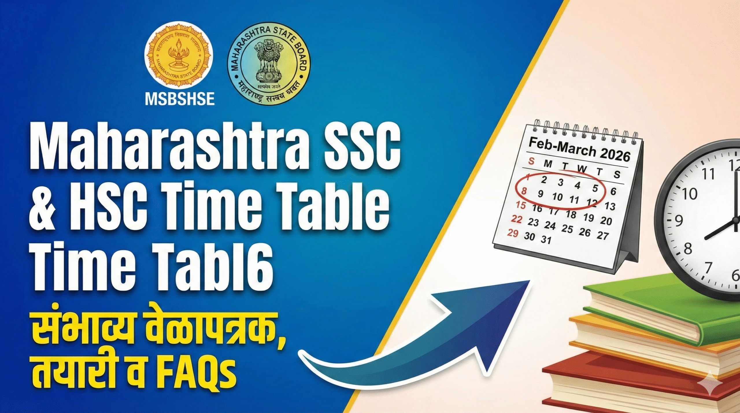 Maharashtra SSC & HSC Time Table 2026